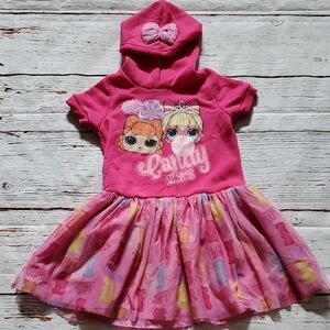 GIRLS LOL SURPRISE HOODED PINK TULLE DRESS 💗